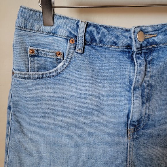 Topshop Moto Mom Cutoff Denim Jean Shorts - Picture 3 of 16